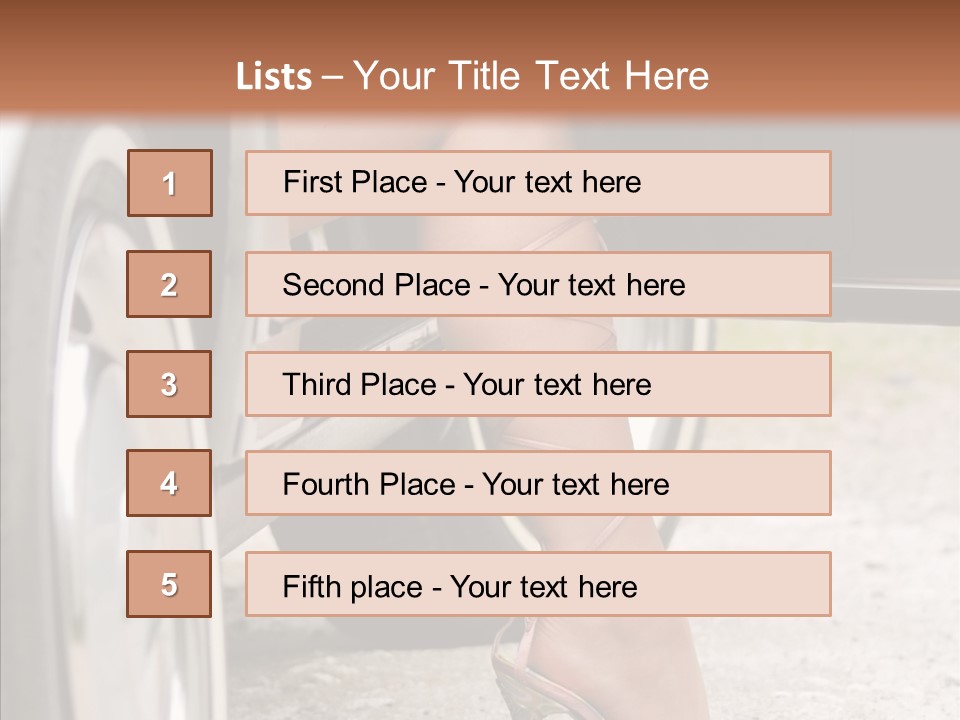 Driver Shoes Female PowerPoint Template