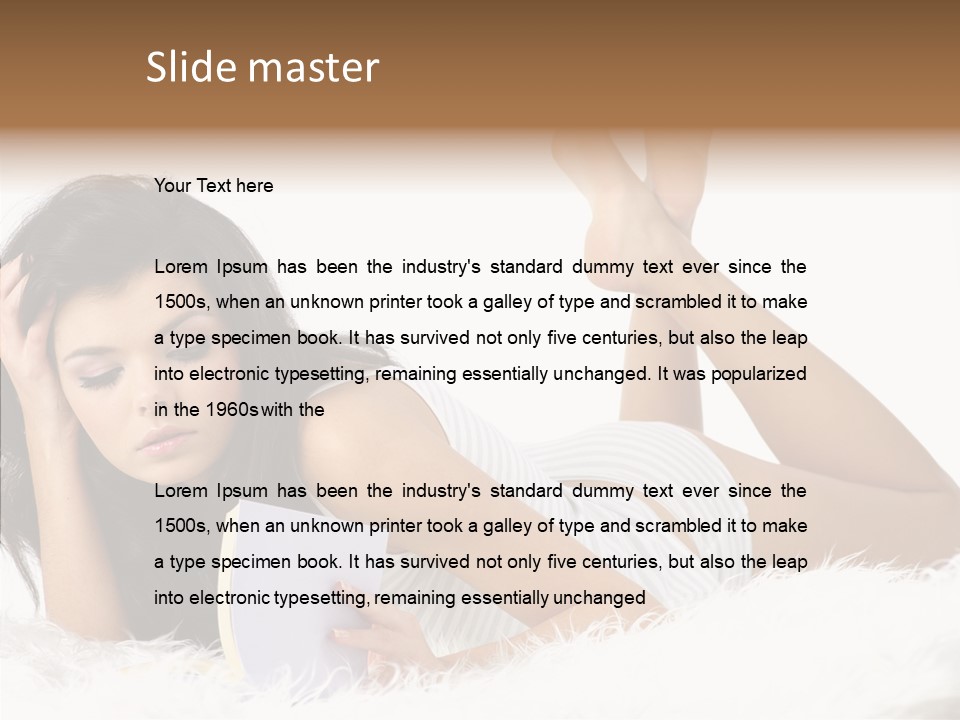 Happiness Wellness Caucasian PowerPoint Template