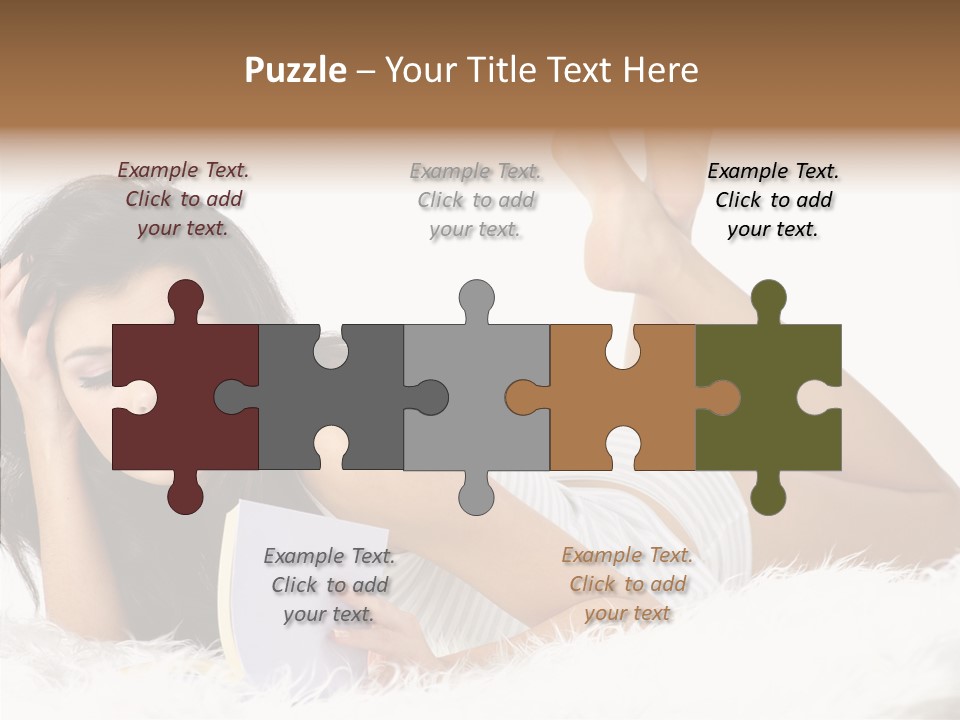 Happiness Wellness Caucasian PowerPoint Template