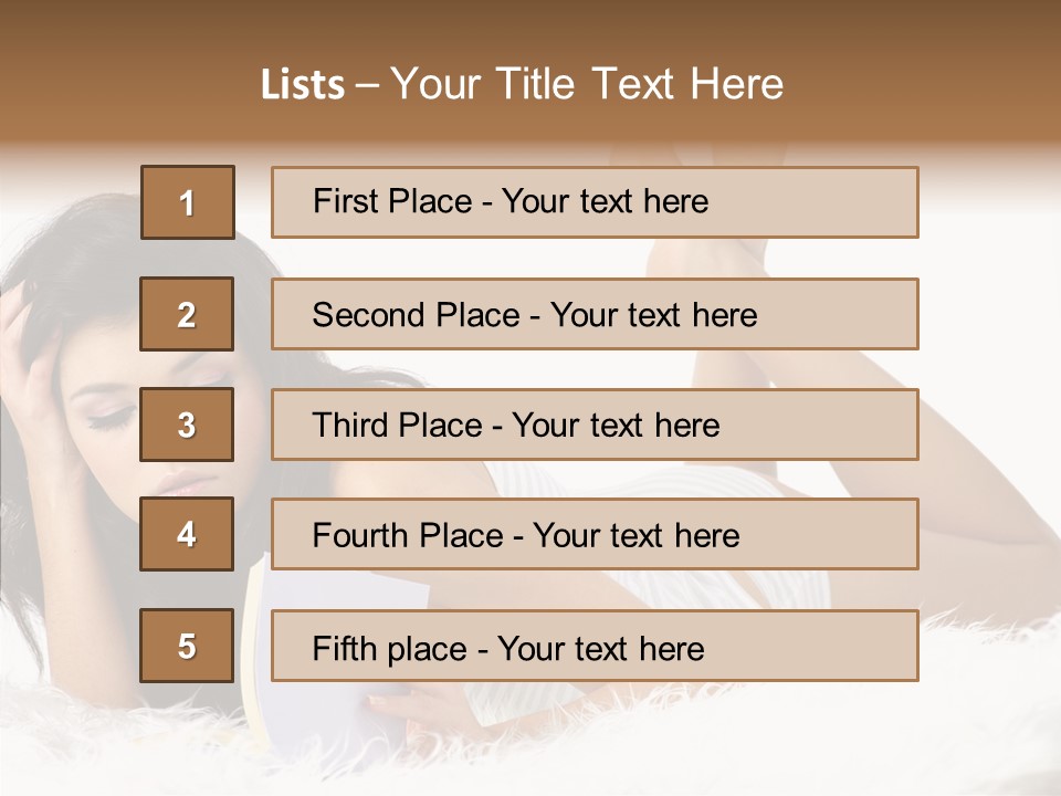 Happiness Wellness Caucasian PowerPoint Template