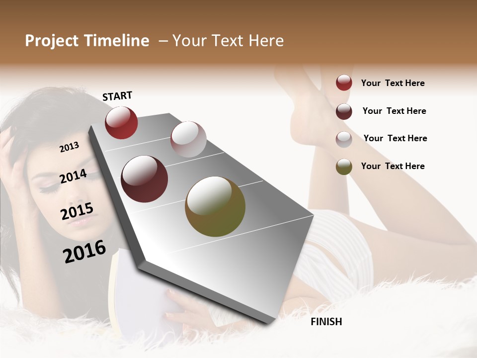 Happiness Wellness Caucasian PowerPoint Template