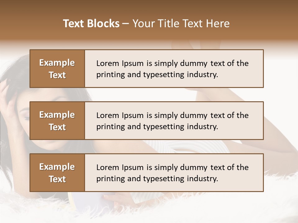 Happiness Wellness Caucasian PowerPoint Template