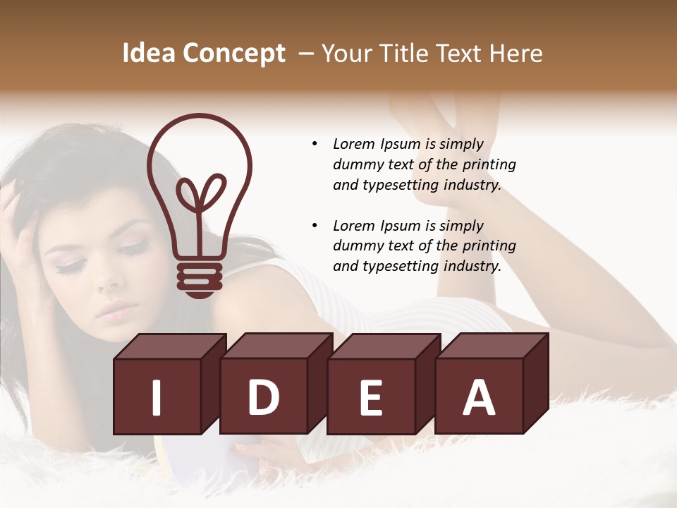 Happiness Wellness Caucasian PowerPoint Template