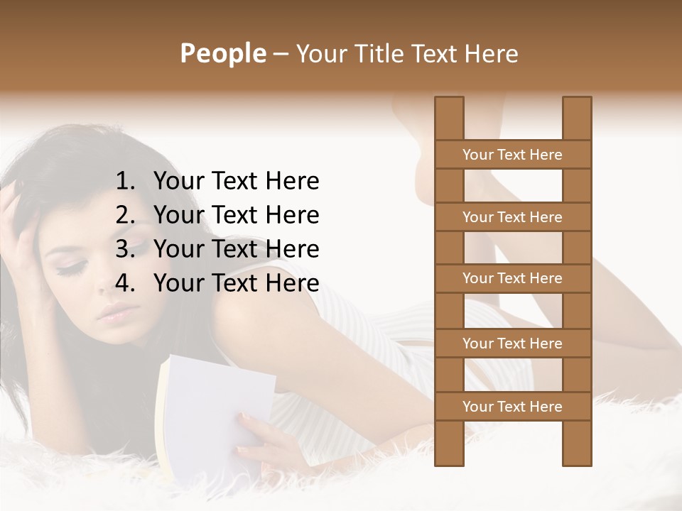 Happiness Wellness Caucasian PowerPoint Template