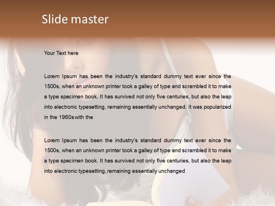 Magazine Face Sensual PowerPoint Template