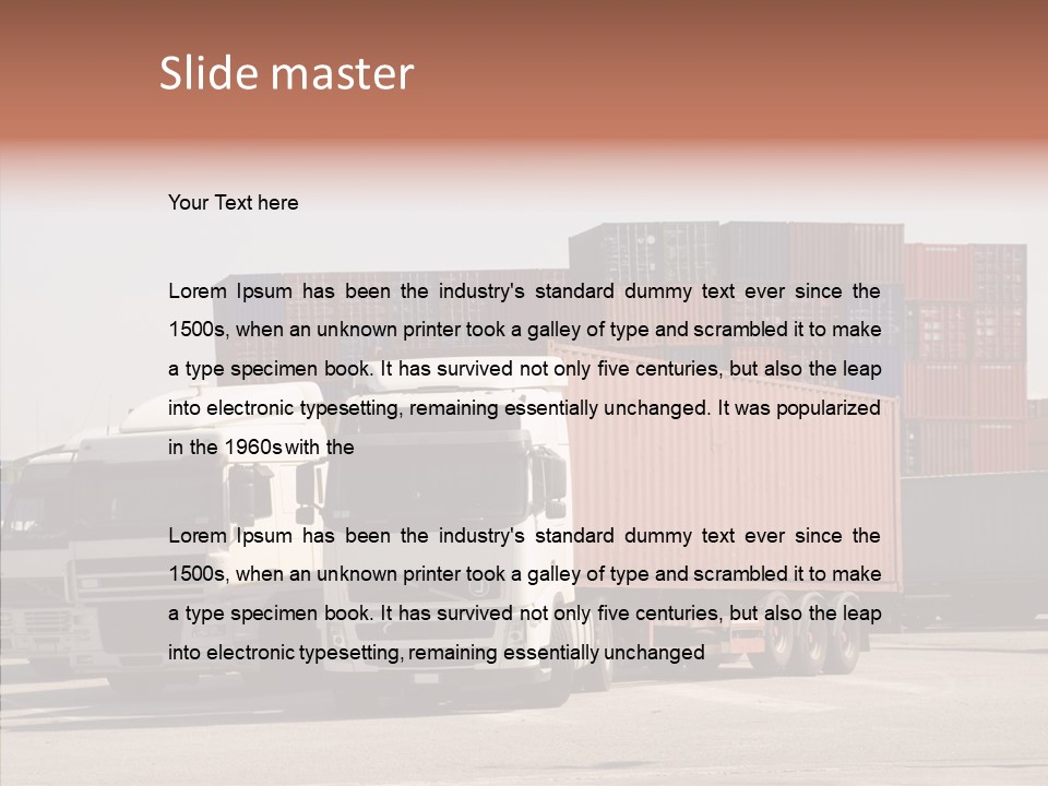 Freight Village Distribution PowerPoint Template