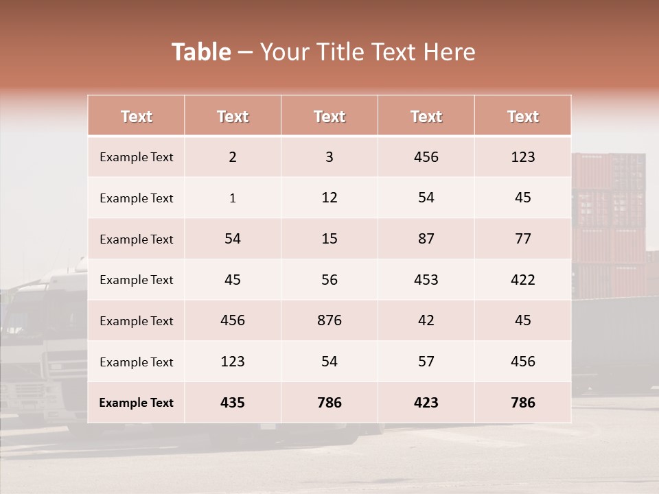 Freight Village Distribution PowerPoint Template