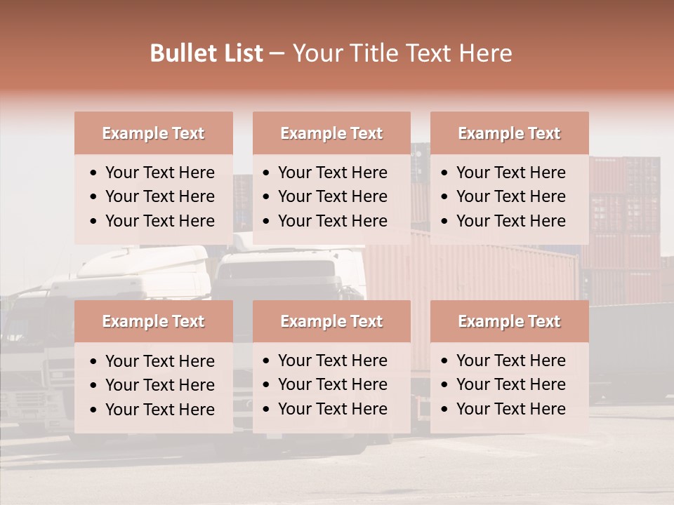 Freight Village Distribution PowerPoint Template