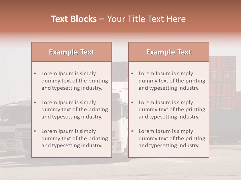 Freight Village Distribution PowerPoint Template