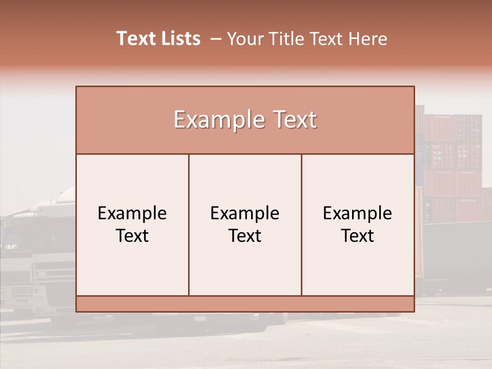 Freight Village Distribution PowerPoint Template
