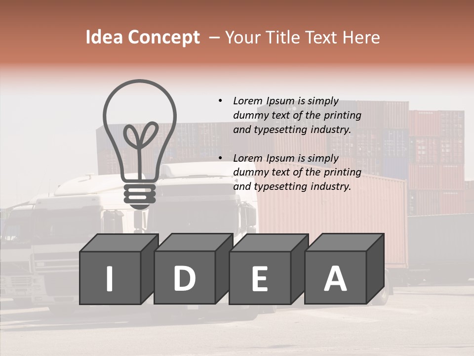 Freight Village Distribution PowerPoint Template