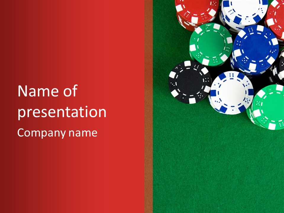 Gaming Poker Green PowerPoint Template