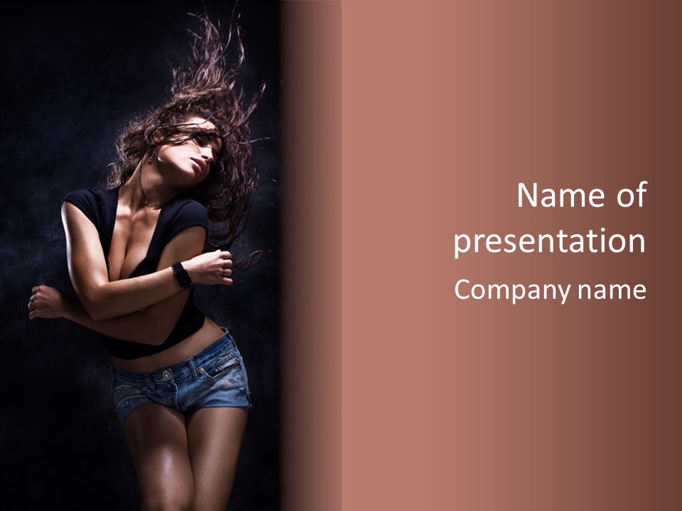 Beautiful Young Move PowerPoint Template