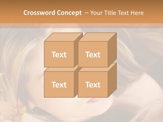 A Beautiful Blond Woman With Blue Eyes Is Posing For A Picture PowerPoint Template