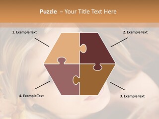 A Beautiful Blond Woman With Blue Eyes Is Posing For A Picture PowerPoint Template