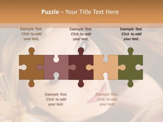 A Beautiful Blond Woman With Blue Eyes Is Posing For A Picture PowerPoint Template
