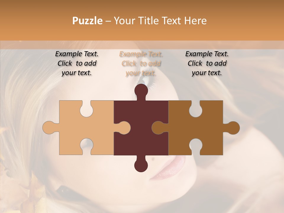 A Beautiful Blond Woman With Blue Eyes Is Posing For A Picture PowerPoint Template
