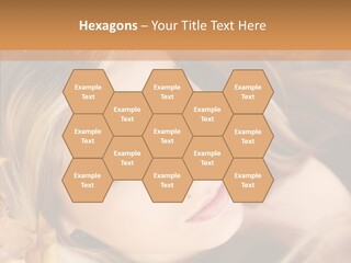 A Beautiful Blond Woman With Blue Eyes Is Posing For A Picture PowerPoint Template