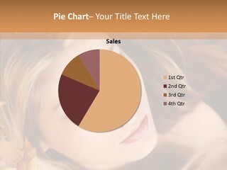 A Beautiful Blond Woman With Blue Eyes Is Posing For A Picture PowerPoint Template