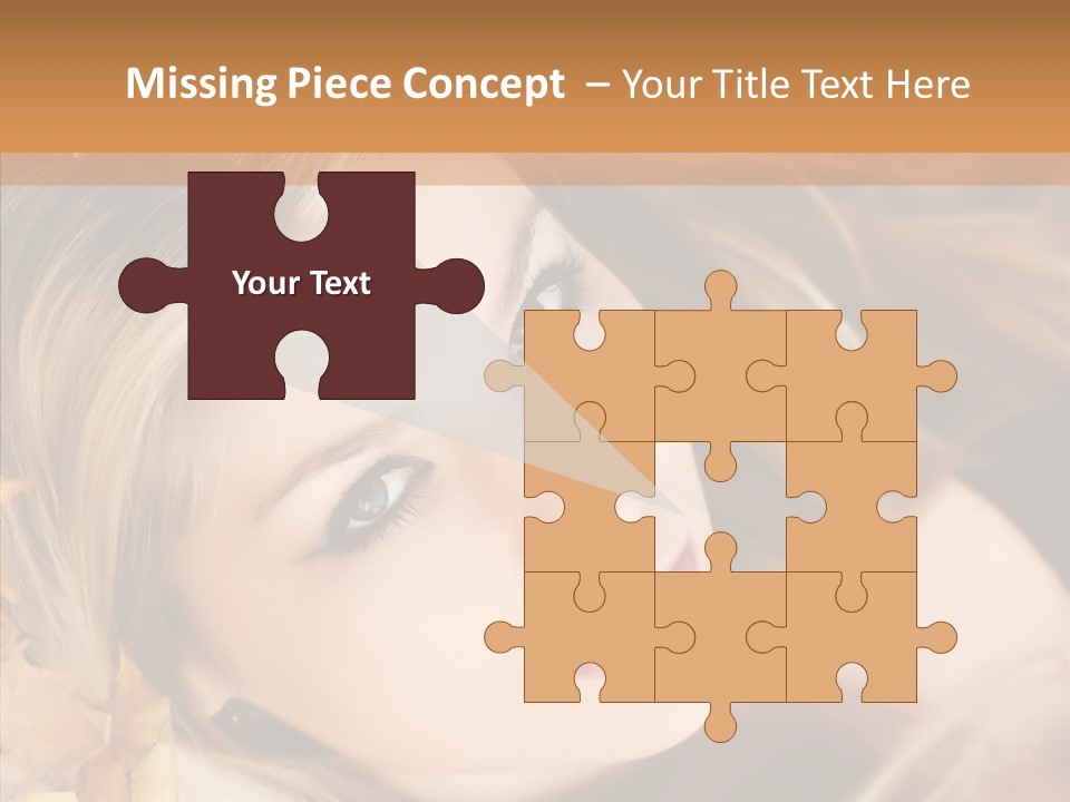 A Beautiful Blond Woman With Blue Eyes Is Posing For A Picture PowerPoint Template