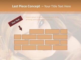 A Beautiful Blond Woman With Blue Eyes Is Posing For A Picture PowerPoint Template