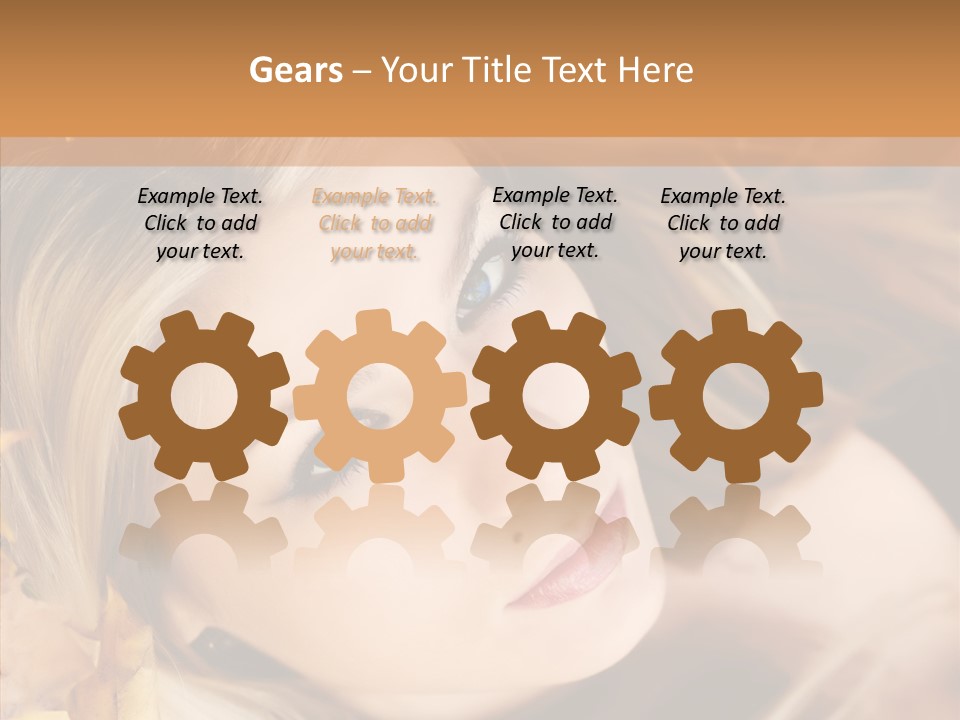 A Beautiful Blond Woman With Blue Eyes Is Posing For A Picture PowerPoint Template
