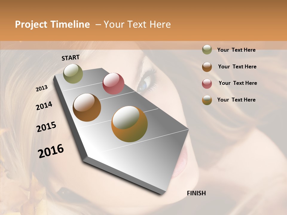 A Beautiful Blond Woman With Blue Eyes Is Posing For A Picture PowerPoint Template