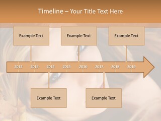 A Beautiful Blond Woman With Blue Eyes Is Posing For A Picture PowerPoint Template