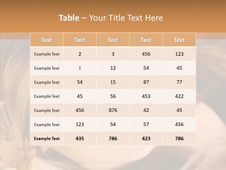 A Beautiful Blond Woman With Blue Eyes Is Posing For A Picture PowerPoint Template