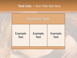 A Beautiful Blond Woman With Blue Eyes Is Posing For A Picture PowerPoint Template