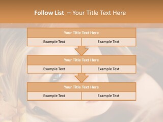 A Beautiful Blond Woman With Blue Eyes Is Posing For A Picture PowerPoint Template