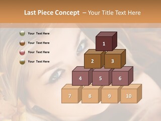 A Beautiful Blond Woman With Blue Eyes Is Posing For A Picture PowerPoint Template