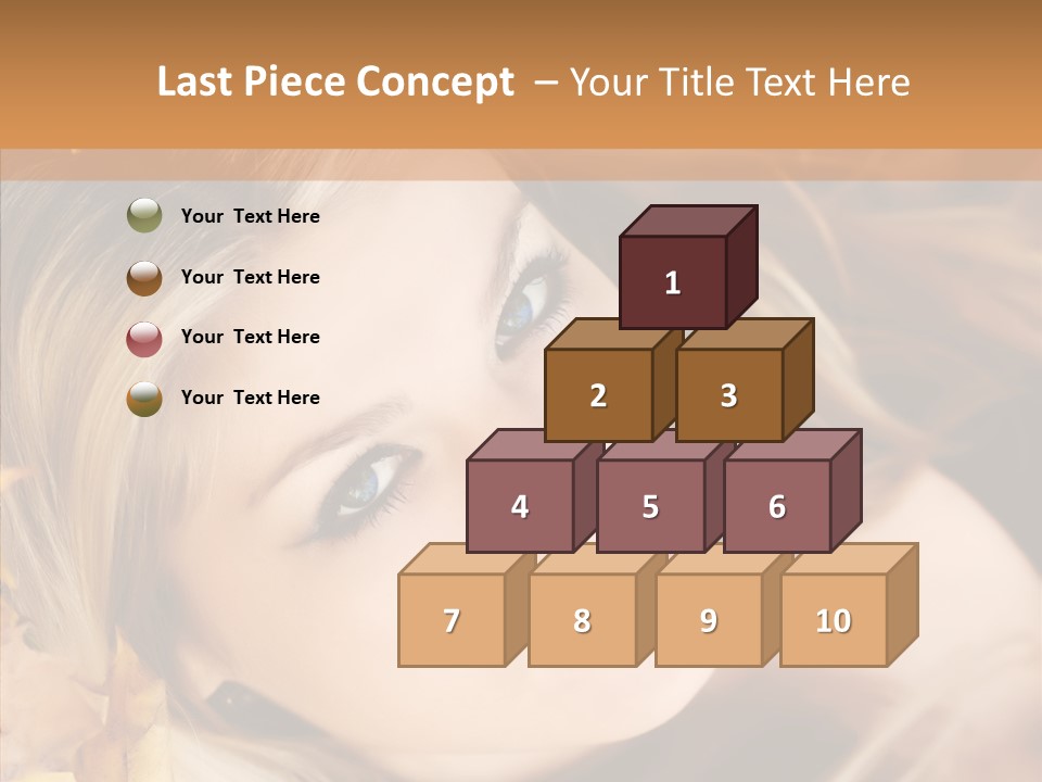 A Beautiful Blond Woman With Blue Eyes Is Posing For A Picture PowerPoint Template