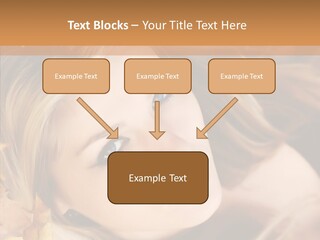 A Beautiful Blond Woman With Blue Eyes Is Posing For A Picture PowerPoint Template