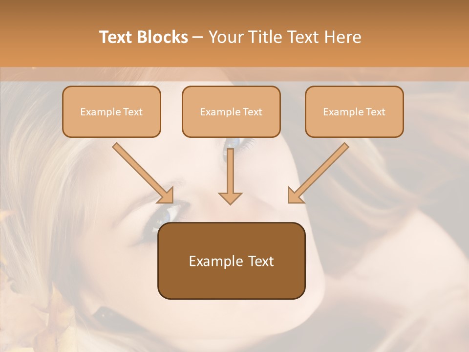A Beautiful Blond Woman With Blue Eyes Is Posing For A Picture PowerPoint Template