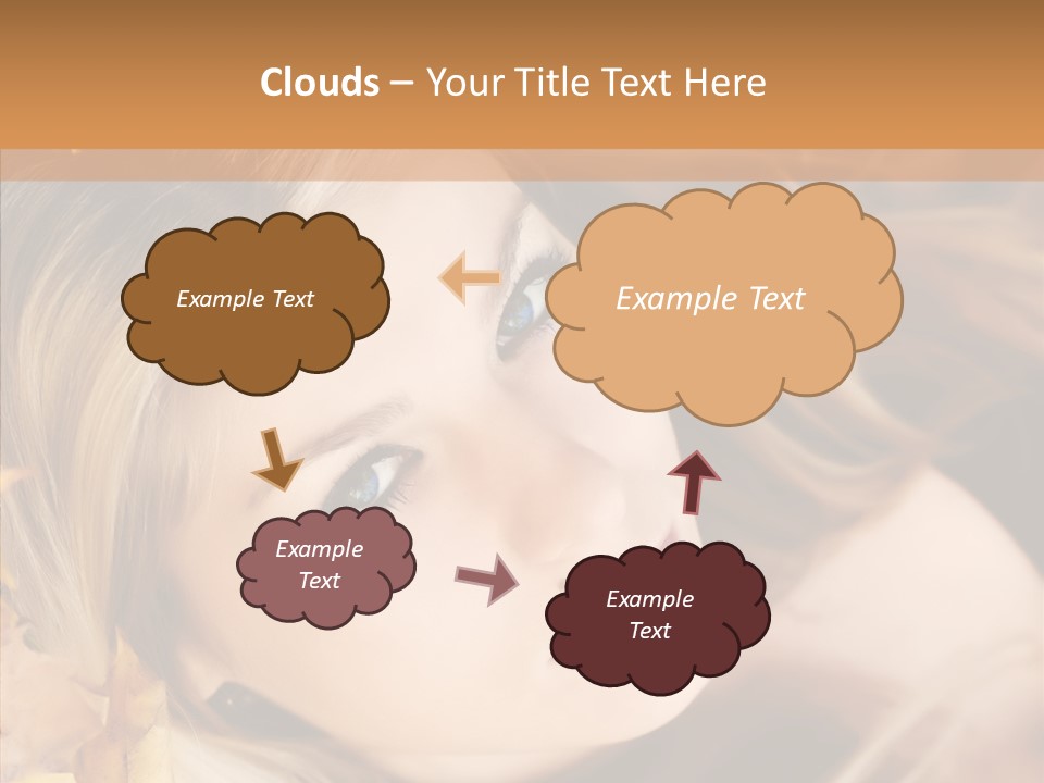 A Beautiful Blond Woman With Blue Eyes Is Posing For A Picture PowerPoint Template