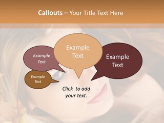 A Beautiful Blond Woman With Blue Eyes Is Posing For A Picture PowerPoint Template