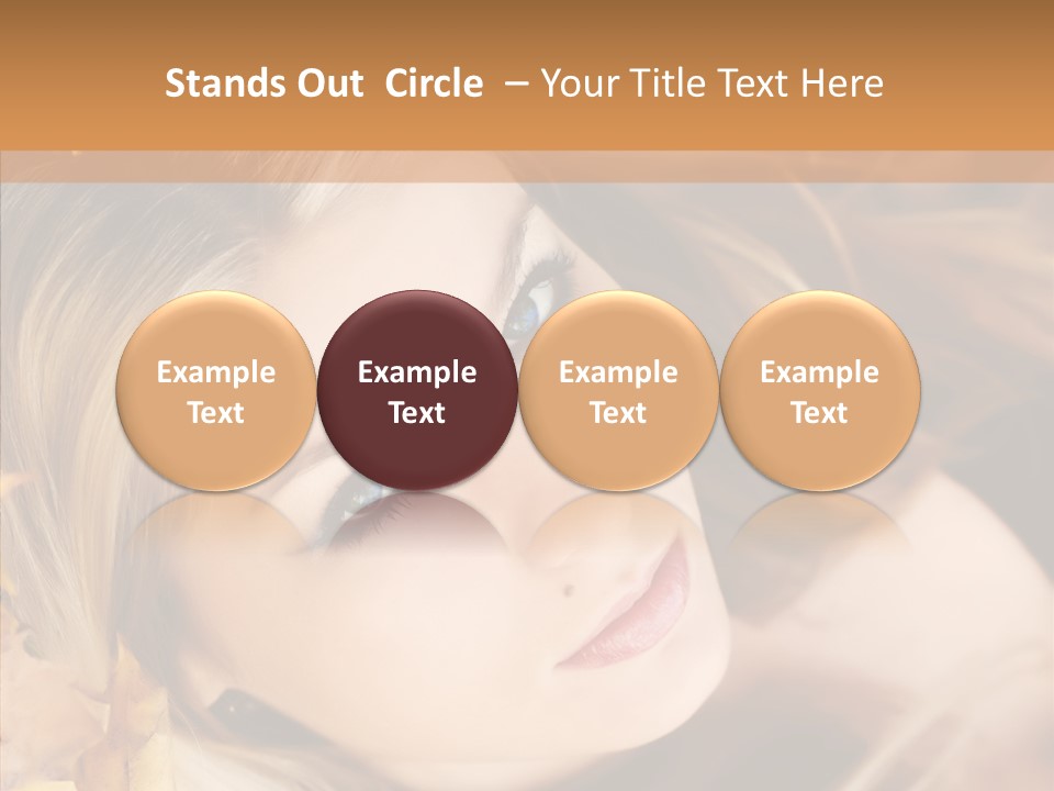 A Beautiful Blond Woman With Blue Eyes Is Posing For A Picture PowerPoint Template