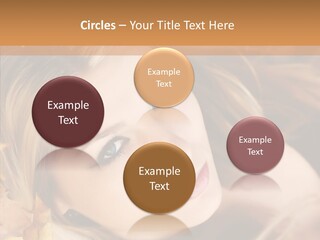 A Beautiful Blond Woman With Blue Eyes Is Posing For A Picture PowerPoint Template