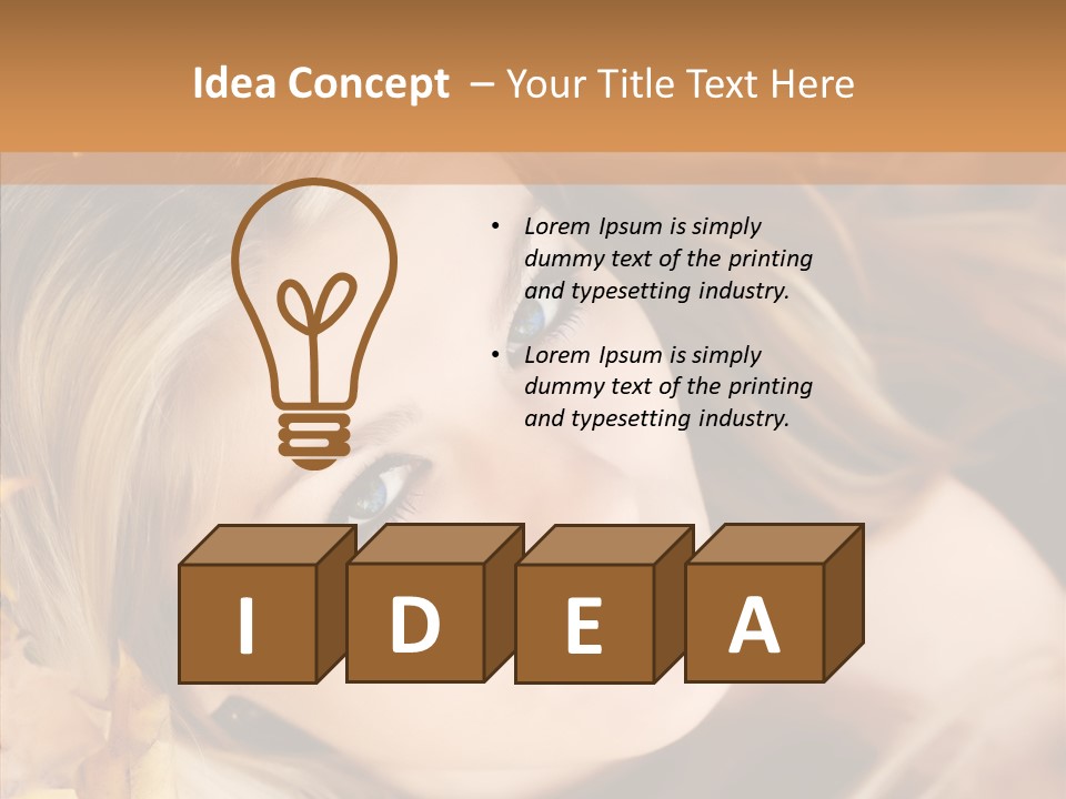 A Beautiful Blond Woman With Blue Eyes Is Posing For A Picture PowerPoint Template