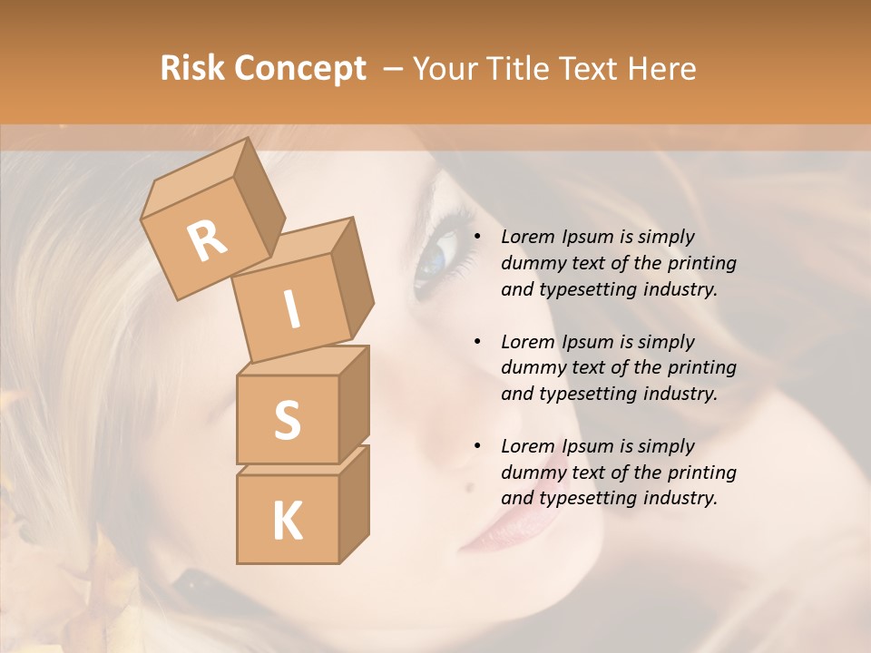 A Beautiful Blond Woman With Blue Eyes Is Posing For A Picture PowerPoint Template