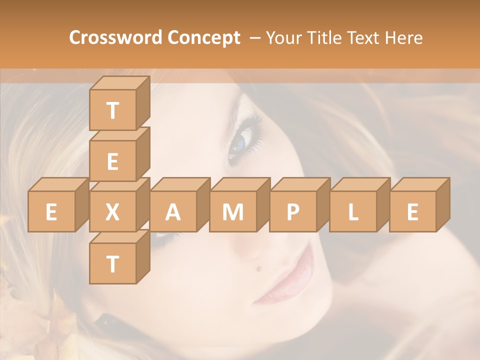 A Beautiful Blond Woman With Blue Eyes Is Posing For A Picture PowerPoint Template
