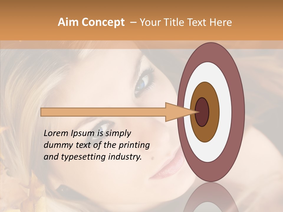 A Beautiful Blond Woman With Blue Eyes Is Posing For A Picture PowerPoint Template