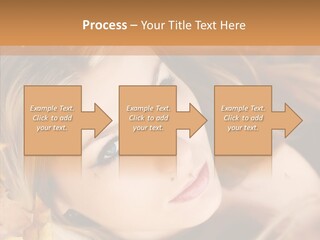A Beautiful Blond Woman With Blue Eyes Is Posing For A Picture PowerPoint Template