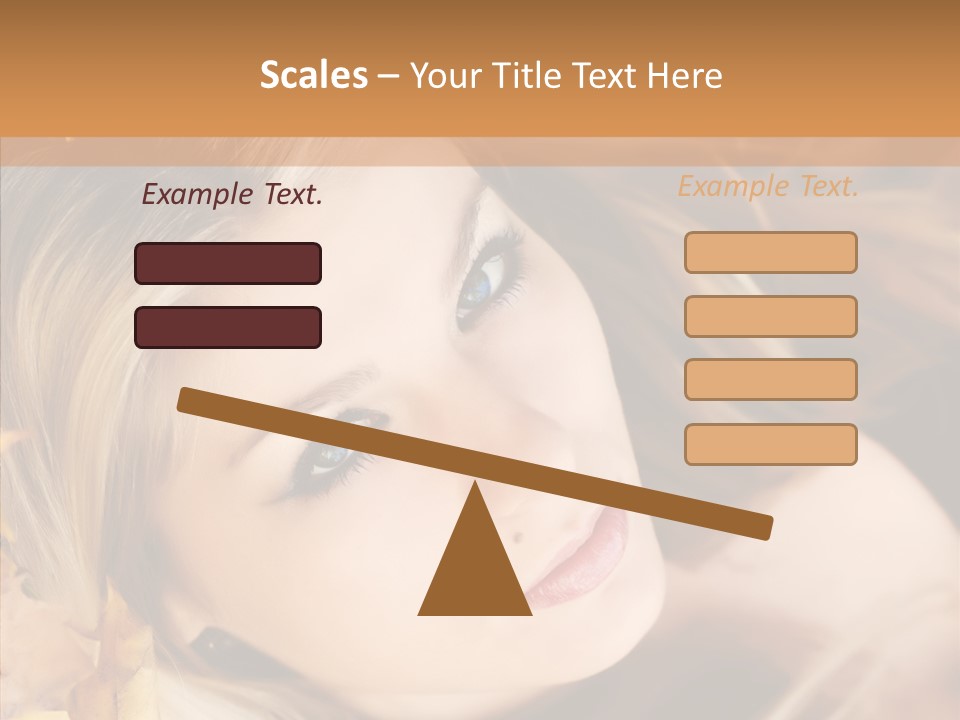 A Beautiful Blond Woman With Blue Eyes Is Posing For A Picture PowerPoint Template