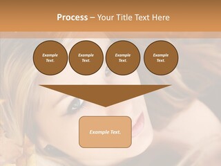 A Beautiful Blond Woman With Blue Eyes Is Posing For A Picture PowerPoint Template