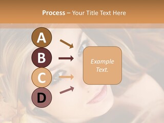 A Beautiful Blond Woman With Blue Eyes Is Posing For A Picture PowerPoint Template