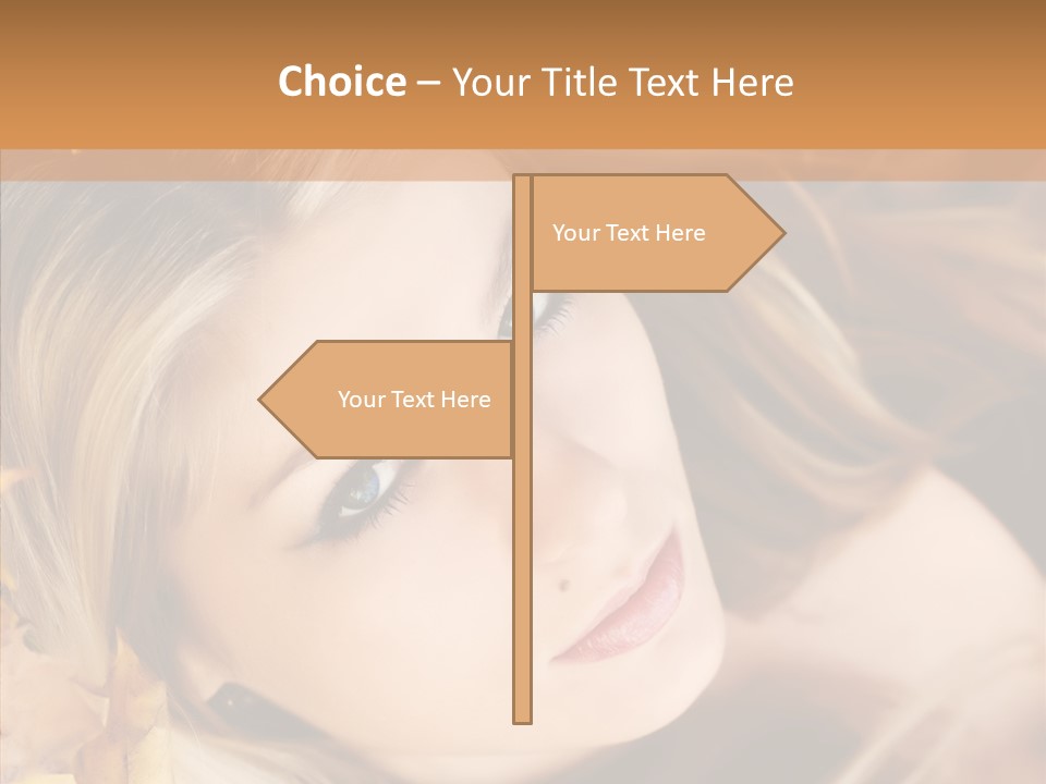 A Beautiful Blond Woman With Blue Eyes Is Posing For A Picture PowerPoint Template