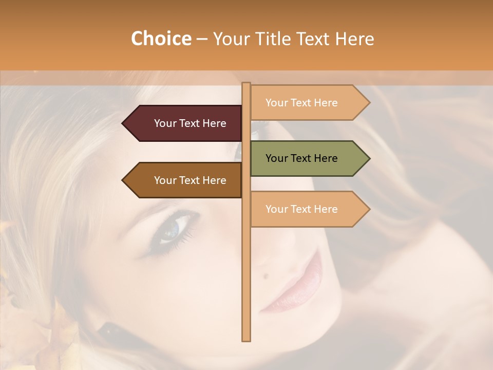 A Beautiful Blond Woman With Blue Eyes Is Posing For A Picture PowerPoint Template
