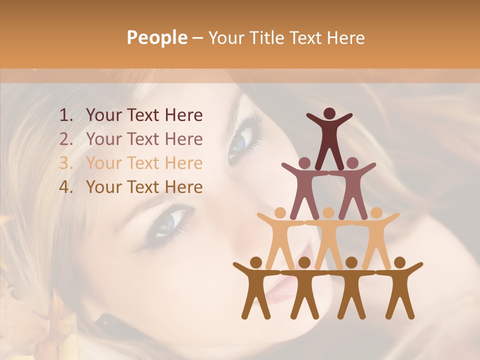 A Beautiful Blond Woman With Blue Eyes Is Posing For A Picture PowerPoint Template